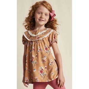 Matilda Jane Girls Size 8 Discovery Gardens Floral Blouse New‎